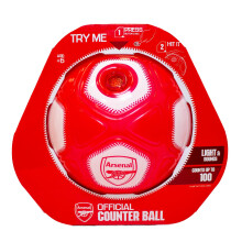 Smart Ball Arsenal Counter Ball for keepie uppies, SBCB1BNP-AFC Football, comes with lights and sounds, Red & White, One Size