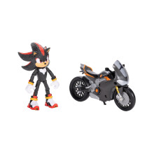 Sonic 3 MOVIE Sonic the Hedgehog Shadow Figure & Motorcycle by Jakks Pacific, Officially Licensed Movie Collectible, Stands 5” / 12.7 cm Tall, Premi