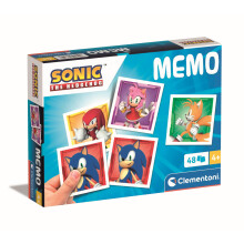 Clementoni Educational Game Memo Pocket Sonic 48 Tiles - Game For Children 3-5 Years, Flash Card Games, Learning Logical Thinking, 2 Players, Gift Fo