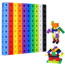 Counting Blocks Maths for Children 100 PCS Counting Cubes With 10 Colours Maths Cubes Building Blocks Maths Counters for Kids Connecting Toys Linking