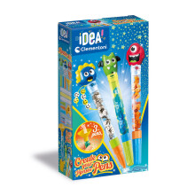Clementoni Set-Idea-Small Kit Lab Monster-Creative Toys, Laboratory, Coloured, Personalised Pens Girls, Art and Crafts for Kids 6 Years, 18828, Multi