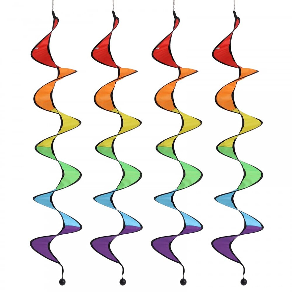 Photos - Other Toys 4pcs Rainbow Wind Spinner, 43" Rainbow Curlie Spinner Hanging Rainbows Wind Twister for Yard Tent Garden Outdoor Lawn Decora