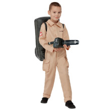 Smiffys Ghostbusters Child’s Costume, Jumpsuit with Inflatable Backpack, Officially Licensed Boilersuit with Ghostbusters Logos, Perfect for Hallowe