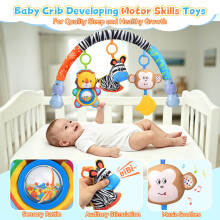 Zendstanding Baby Activity Arch Toy - Clip on Pram Pushchair Baby Toys Musical Sensory Toys Hanging Toys for Newborn 0-12 Months Boy Girl Shower Gift