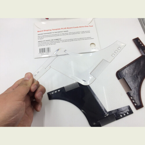 Bartschablone für die perfekte Bartformung – 17 cm Transparent 1