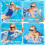 Amteker Pool Inflatables, 2 Pack XL Inflatable Pool Toys 5