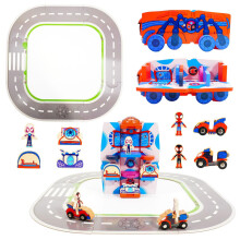 Marvel Spidey and His Amazing Friends Transforming Vehicle Playset – 17-Piece 2-in-1 Spidey Truck & Headquarters with Figures, Small Vehicles & Puzz