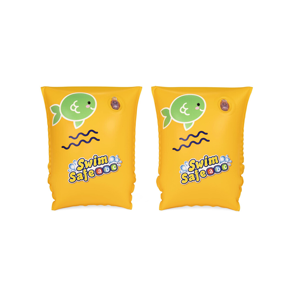 Bestway Inflatable Swimming Armbands For Kids Float Bands Sleeves, Inflatable Swim Armbands For Boys And Girls, Ages 3-6, Yellow