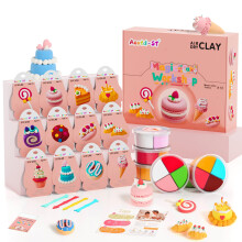 Air Dry Clay Kit - Cake Themed, Modeling Clay for Kids, DIY Model Magic Clay with Sculpting Tools and Tutorials, 12 Boxes Molding Clay, Ultra Light,