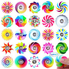 Makorobi 24 Pack Mini Fidget Spinner Toys Party Bag Fillers, Stress Relief Sensory Toys for Kids Teens, Treasure Box Toy for Classroom Prizes Supplie