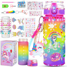 Sanilinwild Gifts for Girls Age 4-12-Decorate Your Own Water Bottle - DIY Friendship Bracelet,Christmas/Easter/Birthday Gift Ideas,Fun Arts and Craft