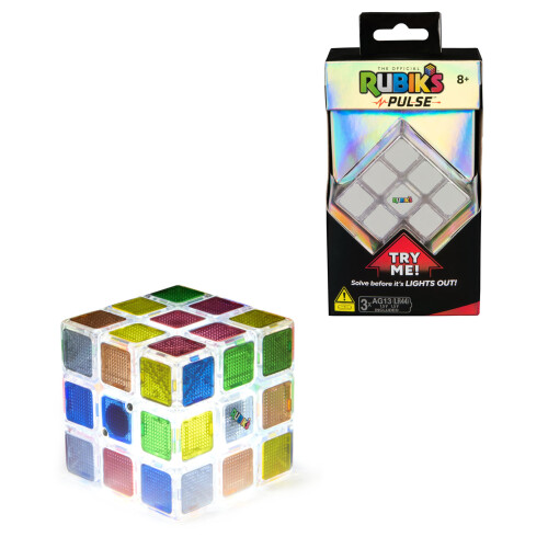 Rubik’s Cube, Pulse Cube, Light-Up Brain Teaser Puzzle for Adults & Speedy Solvers, Solve the Challenge Before the Lights Turn Off, Problem-Solving
