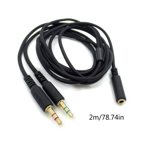 3,5-mm-Stecker auf Buchse, 1 Buchse auf 2 Stecker, 2