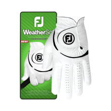 FootJoy WeatherSof Men's Golf Glove, White/Black, Left Hand (for Right Handed Golfer), M EU