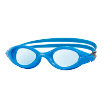 Zoggs Panorama Kids Swimming Goggles (Blue Lens, Blue/Grey, 6-14 Years) with Tinted UV Protection & Soft, Anti-Leak Seal, Wide Vision with Anti-Fog,