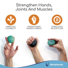 Mind & Body Stress Balls for Adults - Multi-Density Squeeze Balls for Hand Therapy & Grip Strengthening - Stress & Anxiety Relief - Soft to Triple De