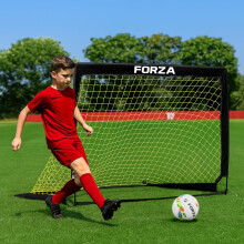 FORZA Square Pop-Up Football Goal [4 Sizes] | Portable Football Training Goal with Carry Bag & Ground Stakes - For All Ages with 5 Second Set Up - Si