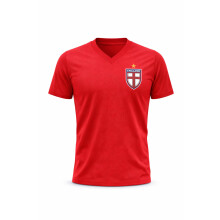 Pink Malibu England Football Shirt, Breathable Fabric, Unisex, for Training, World Cup and Euros, White Medium Red