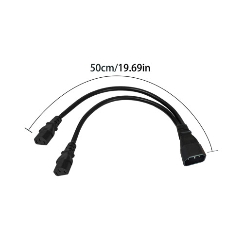 C14 auf 2x C13 Splitter-Netzkabel, einzelner IEC 320 C14-Stecker 2