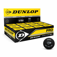 Dunlop Squash Balls Pro Double Yellow, 12 Balls, Official Tournament Squash Ball