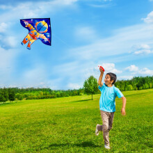 HONBO Astronaut Kites for children easy to fly, Large Delta Kite for Kids & Adults 4-8, 9-12,Easy to Fly Kite,Beginner Kite for Kids,