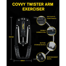 COVVY Twister Arm Exerciser Adjustable 22 440lbs Hydraulic Power Gray