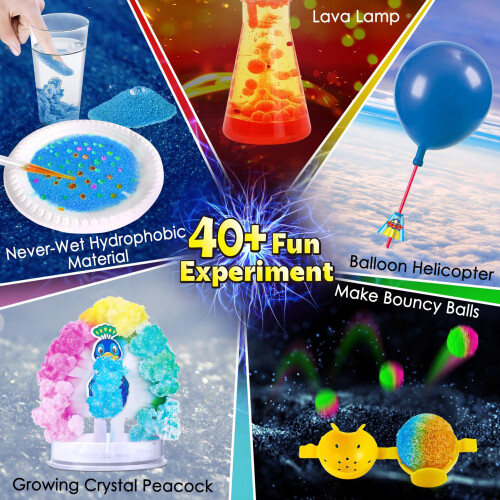 UNGLINGA 40 Experiments Science Kit for Kids Chemistry Set 2