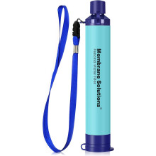 Membrane Solutions Water Filter Straw, 0.1 Micron Personal Water Filter Survival Portable Gear, NSF/ANSI 42&372&401 certificated, for Camping, Hiking