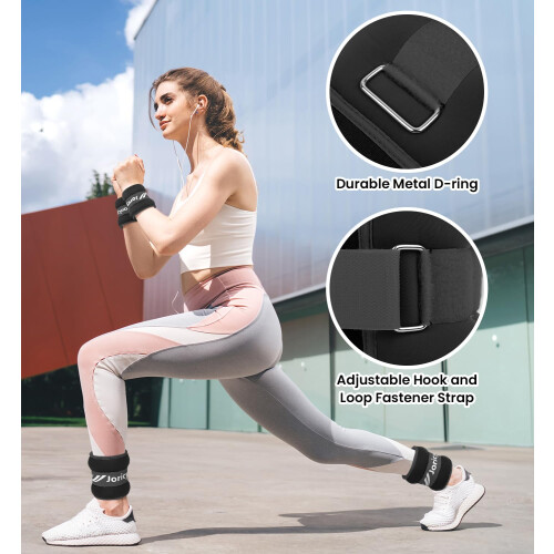 Ankle Weights Set, Wrist Weights Set 1kg Weights a Pair Arm Leg 2