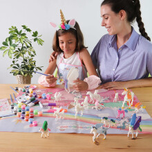 BONNYCO Unicorn Gifts for Girls Painting Kit 18 Set, Craft Kits for Kids with Glow in The Dark. Girls Toys 3 4 5 6 7 8 9 10 Years Old, Kids Crafts Gi