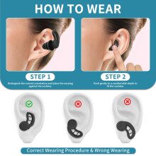 Swimming Ear Plugs for Adults, 4 Pairs Reusable Silicone Waterproof