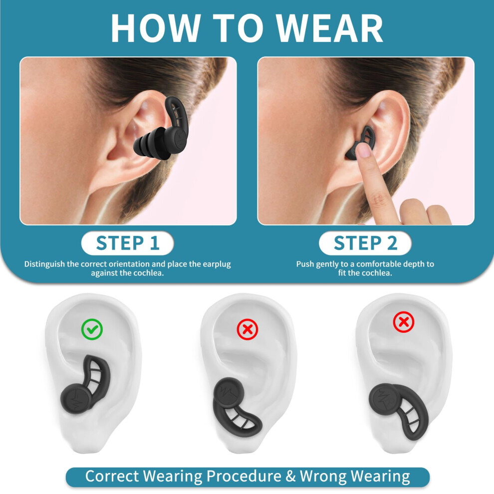 Photos - Climbing Gear Swimming Ear Plugs for Adults, 4 Pairs Reusable Silicone Waterproof