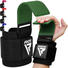 RDX Weight Lifting Hooks for Deadlifting (Pair) - 600Lbs Capacity - 8MM Neoprene Wrist Support Wraps - Grip Enhancer for Pull Ups Lat Pulldowns Rows