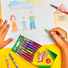 CRAYOLA Twistables Crayons for Kids 24ct No Sharpen Kids Colouring Supplies