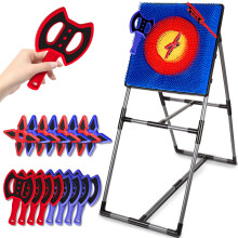 Folimix Axe Throwing Game for Backyard, Axe Throwing Target Set with 16 Throwing Axes Outdoor Games Indoor Carnival Yard Lawn Backyard Games for Age