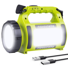 NOVOSTELLA Rechargeable LED Torch, Multi-Functional Camping Light, 2000mAh Waterproof Outdoor Spotlight Searchlight, High Power Beam Flashlight, 650l