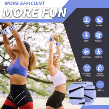 Wrist & Ankle Weights for Women, Wearable Strong Arm & Leg Weights Set of 2(1Lbs Each), Adjustable Ankle Weights for Walking, Yoga, Dance, Barre,Gym,