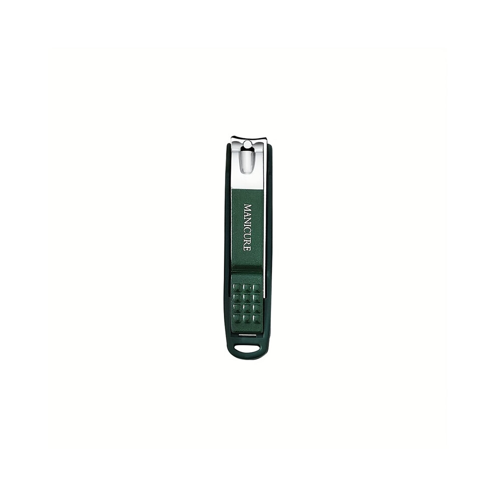 Photos - Manicure & Pedicure Tools  High-Quality New Splash-Proof Nail Clippers with a Hard Blade And a Nail Storage Box, Featuring an Attractive D(Dark Green)