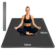 Stepwaver Extra Large Yoga Mat 183x122cm 6mm thick, Non-Slip Exercise Mat Ultra Durable, Wide Gym mats for Home, Yoga, Pilates, Workout Stretching (B