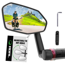 RBRL Bicycle Mirror, Extra Large Bike Mirror, 360 Adjustable Shatterproof and Durable Bar End Rear View Mirror Bicycle, Bike Side Mirror for E-Bike