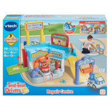 VTech Toot-Toot Drivers Repair Centre, Car Play Sets, Vehicle Tracks for Kids with Fun Lights, Phrases and Songs, Gift for Boys & Girls Ages 1, 2, 3,