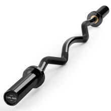 PhysKcal EZ Curl Bar, 47 Inches Super EZ Weight Lifting Bar for Standard 2 Inches Weight Plates, Excellent for Gaining Biceps and Triceps, Full Black