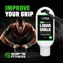 GRAFTA Fitness Pro Liquid Chalk for Weightlifting, Climbing, Gymnastics & CrossFit | Anti-Slip Hand Grip | Max Grip | No Mess Quick Drying Formula (5