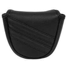 Golf Mallet Putter Head Cover Magnetic Closure Heel-shaft Club Protector Classic Black PU Leather