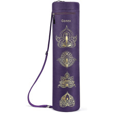 Gonex Yoga Mat Bag, Full-Zip Exercise Yoga Mat Carry Bag Durable Waterproof Oxford Cloth with 2 Cargo Pockets, Extra Wide, Adjustable Shoulder Strap