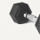 Rubber Encased Hex Dumbbell Weights Set, 5 kg, Black 4