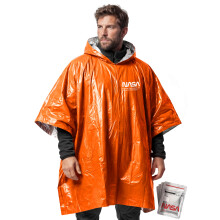 American Logic NASA Survival Ponchos (4 Pack), Anti-Tear Mylar, 92% Heat Retention, High-Visibility Orange