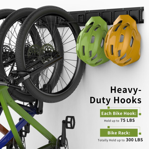 Housolution Bike Storage Rack 32Inch for 4 Bikes + 3 Helmets, Up to 1