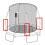 Lower Frame Tube (Lower half of the net enclosure pole) for 6