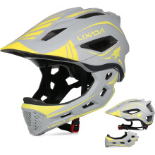 Lixada Kids Full Face Helmet Detachable Child Boys Girls Bike Helmet Protective Gear for Cycling Skateboarding Roller Skating Cycle Helmet 52-58cm